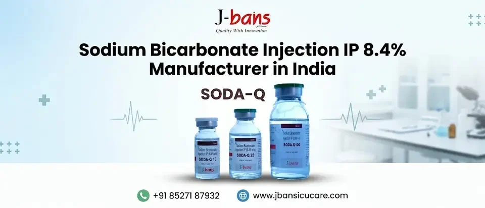 Sodium Bicarbonate Injection IP 8.4% Manufacturer in India